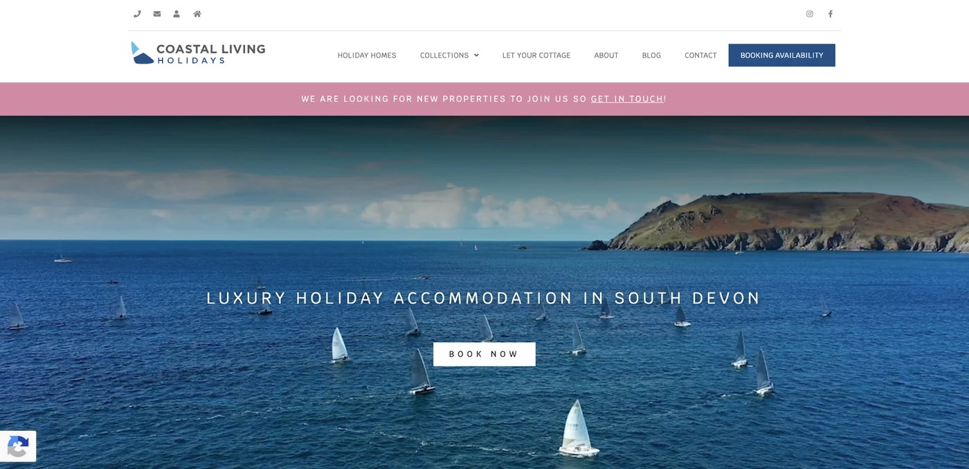 Coastal Living Devon homepage
