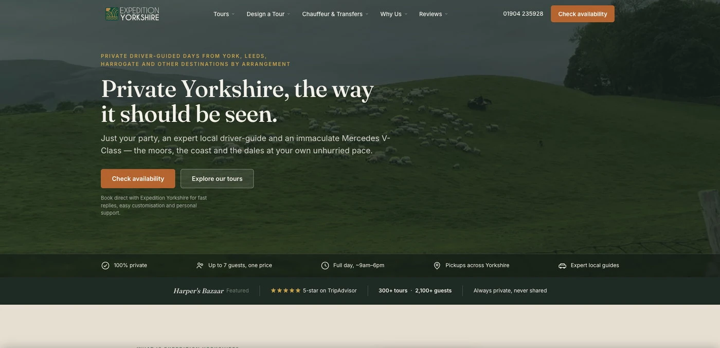 Expedition Yorkshire homepage