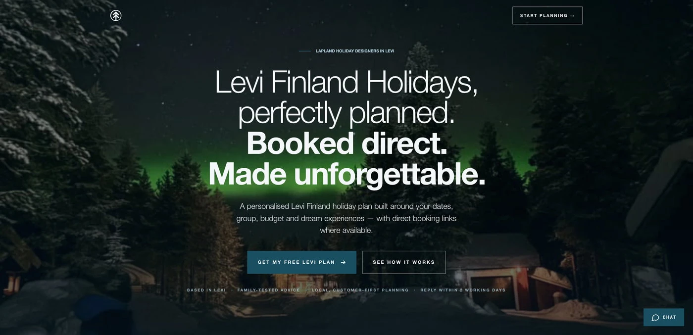Levi Finland homepage