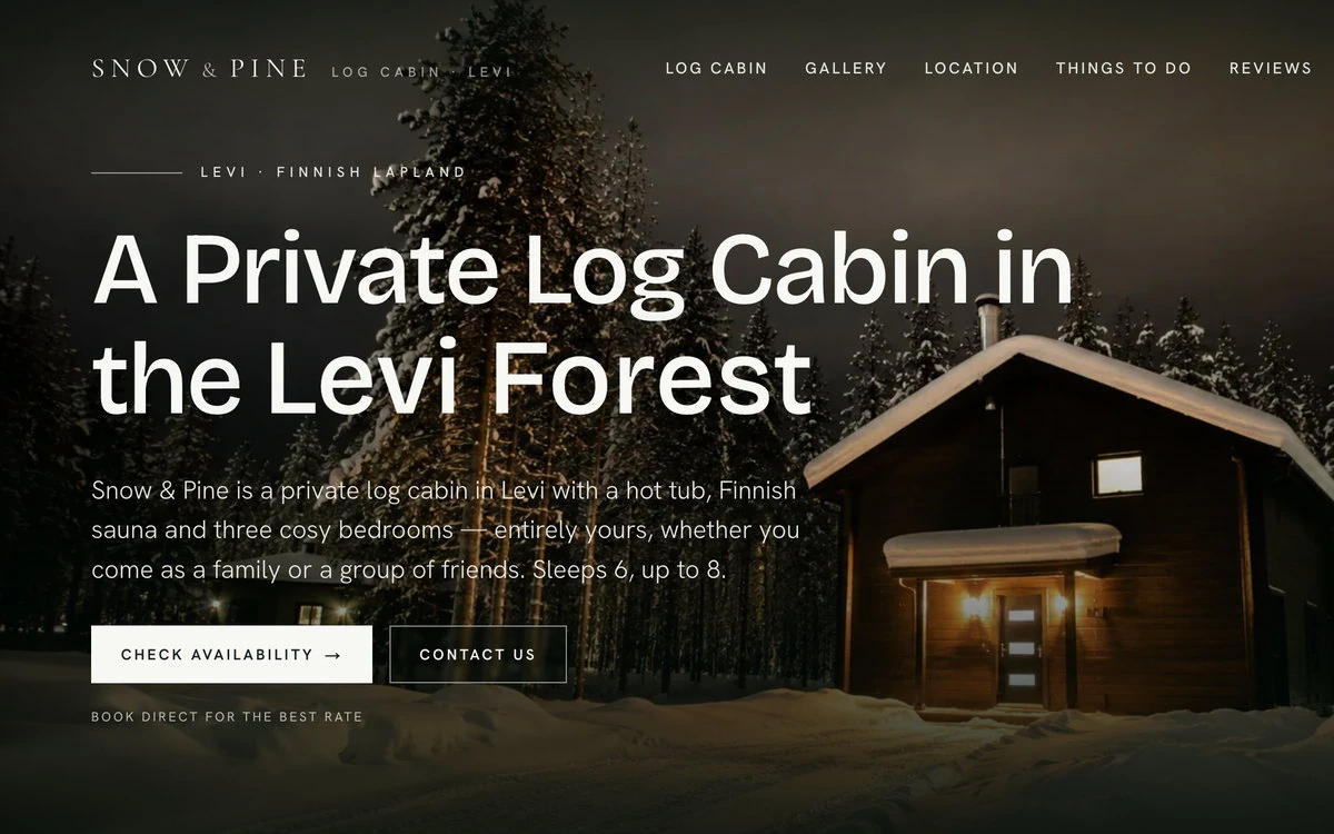 Snow & Pine homepage
